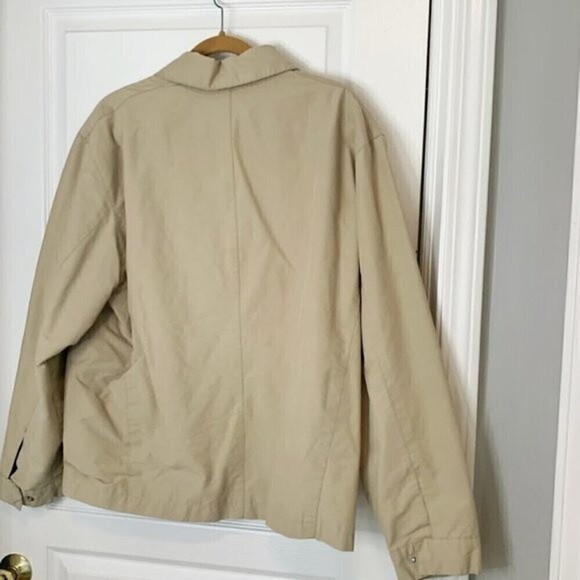 Andrew Marc Men's Full Zip Lightweight Casual Summer Zip Khaki Jacket - Picture 5 of 11